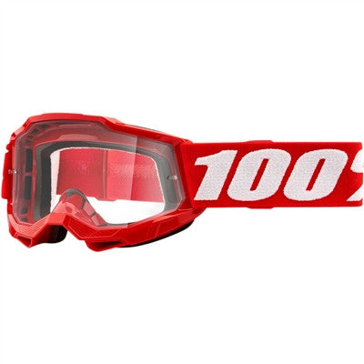100% Youth Accuri Goggle - Red/Clear Lens