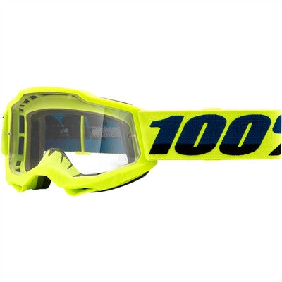100% Youth Accuri Goggle - Fluo Yellow/Clear Lens