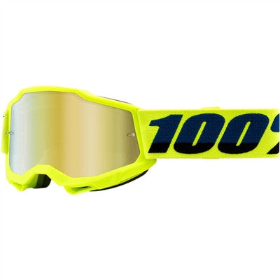 100% Youth Accuri Goggle - Fluo Yellow/Mirror Gold Lens