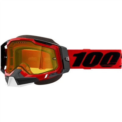 100% Racecraft Snow Goggle - Red/Yellow Lens
