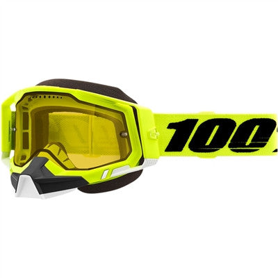 100% Racecraft Snow Goggle - Fluo Yellow/Yellow Lens