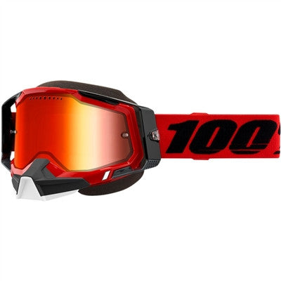 100% Racecraft Snow Goggle - Red/Mirror Red Lens