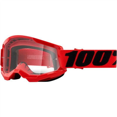 100% Strata Goggle - Red/Clear Lens
