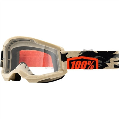 100% Strata Goggle - Kombat/Clear Lens