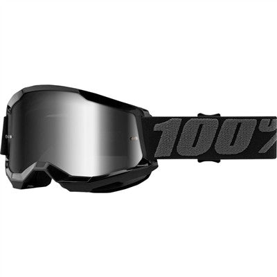 100% Strata Goggle - Black/Mirror Silver Lens