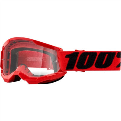 100% Youth Strata Goggle - Red/Clear Lens