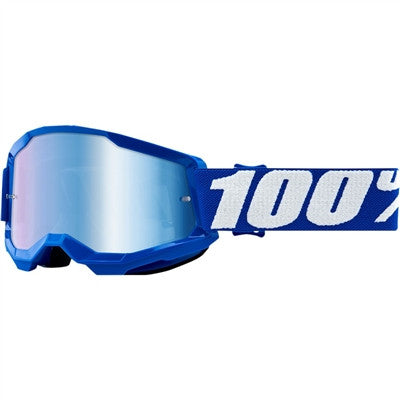 100% Youth Strata Goggle - Blue/Mirror Blue Lens