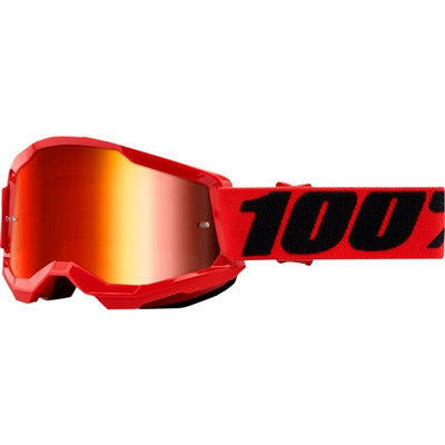 100% Youth Strata Goggle - Red/Mirror Red Lens