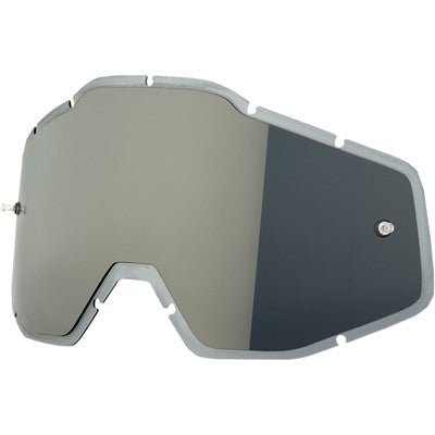100% Racecraft Plus Injected Lens - Silver Mirror/SmokeAnti-Fog