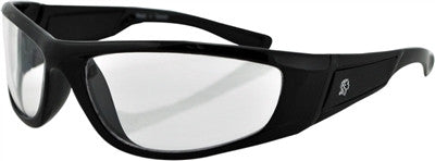 ZANheadgear Iowa Sunglasses - Shiny Black/Clear Lens