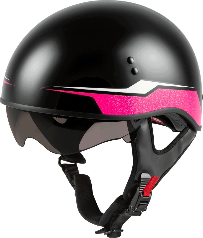 GMAX HH-65 Half Helmet Source Naked Black Pink