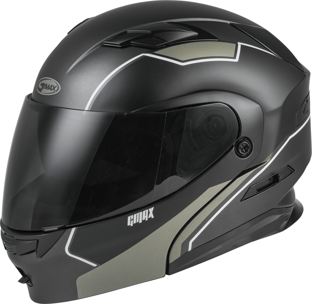 GMAX MD-01 Modular Exploit Helmet Matte Black Silver