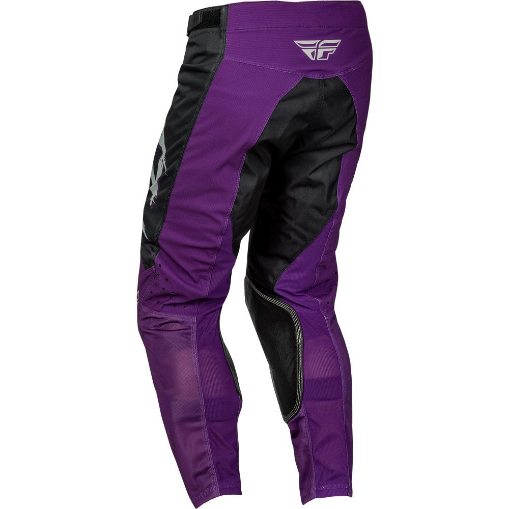 FLY Racing 2024 Kinetic Mesh Rave Jersey Pant Combo - Black/Purple/Silver