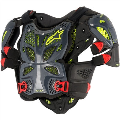 Alpinestars 2019 A-10 Full Chest Protector - Anthracite/Black/Red