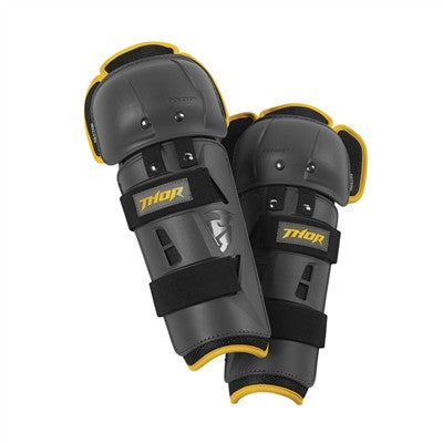 Thor 2019 Youth Sector GP Knee Guard - Charcoal/Yellow
