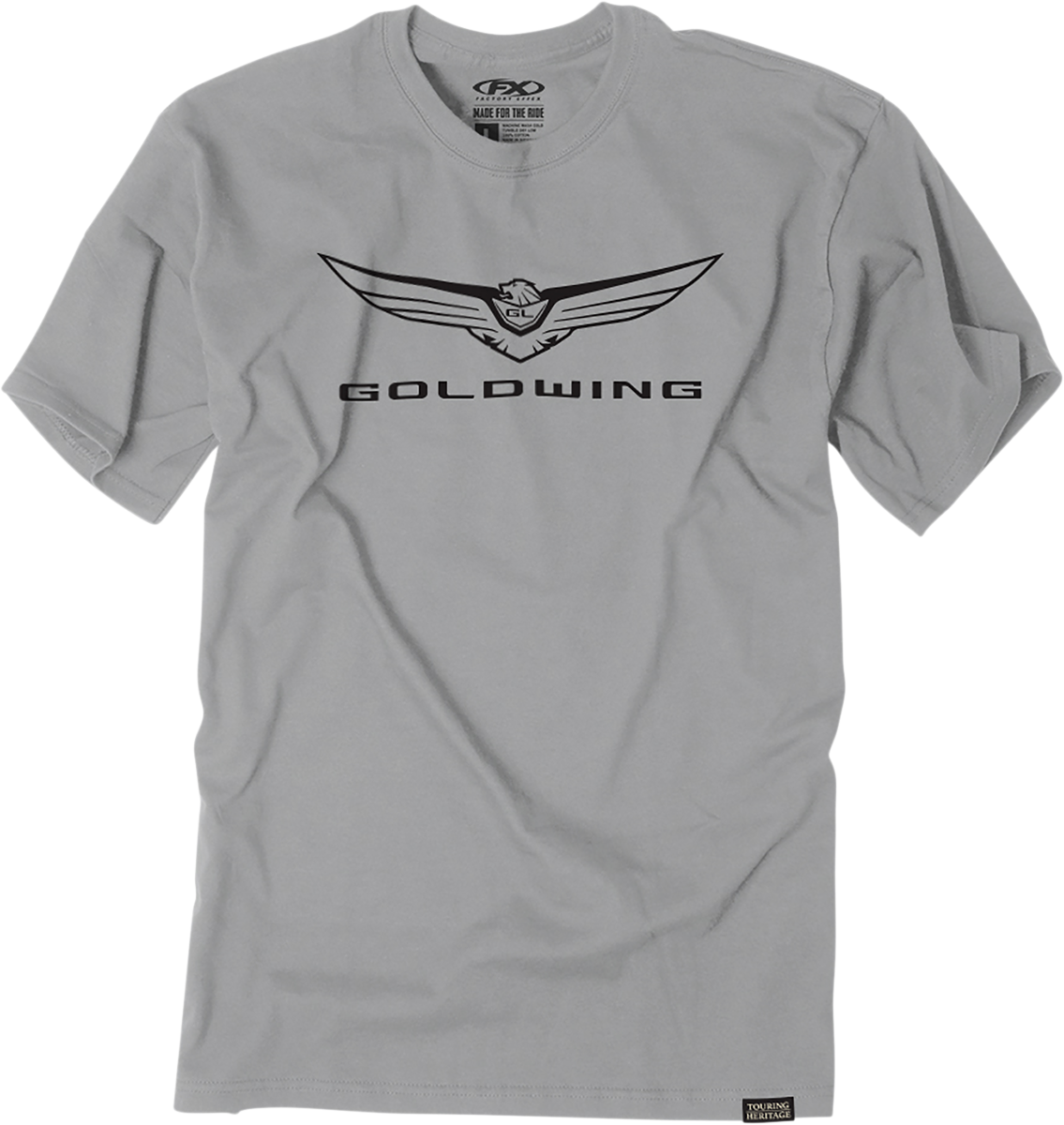 Factory Effex Gold Wing Mens Icon T-Shirt Light Gray
