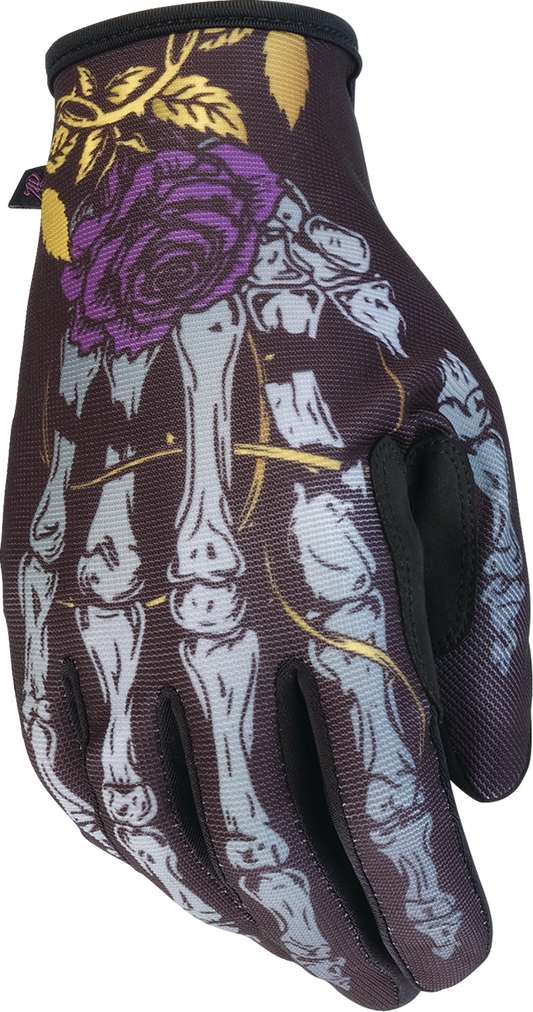 Z1R Womens Reflective Bone Gloves Black