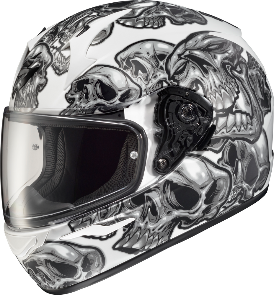 Scorpion EXO-R320 Full-Face Helmet - Skull-E Silver