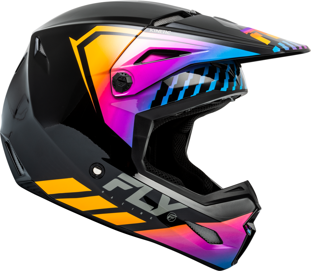 FLY Racing 2024 Kinetic Menace Offroad Helmet Black/Sunrise