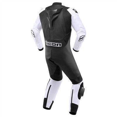 Icon Hypersport 1-Piece Riding Suit - White/Black