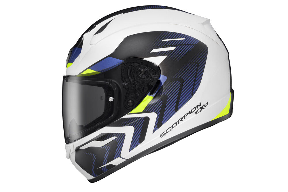 Scorpion EXO-R320 Full Face Helmet Alchemy White/Blue/Hi-Viz