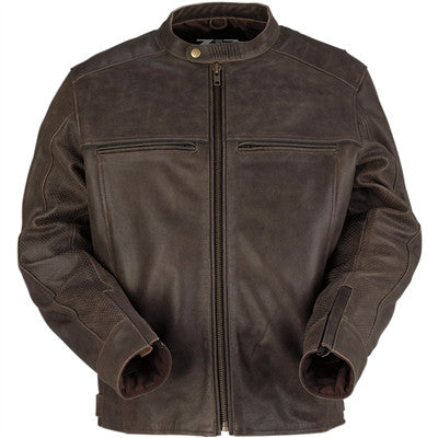 Z1R 2020 Indiana Brown Leather Jacket - Brown
