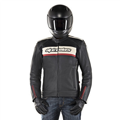 Alpinestars 2019 Dyno v2 Leather Jacket - Black/Stone/Red