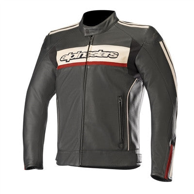 Alpinestars 2019 Dyno v2 Leather Jacket - Black/Stone/Red