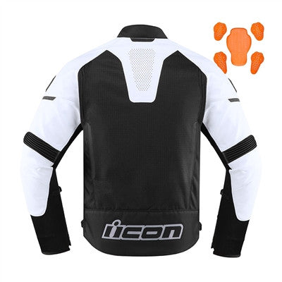 Icon Contra 2 Perforated Leather Jacket - White
