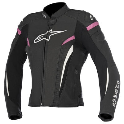 Alpinestars 2019 Womens Stella GP Plus R V2 Airflow Leather Jacket - Black White Fuchsia