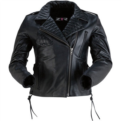 Z1R Womens Forge Leather Jacket - Black