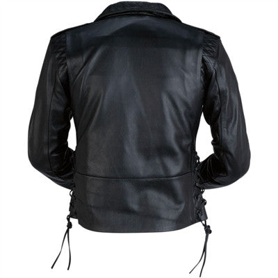 Z1R Womens Forge Leather Jacket - Black