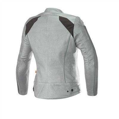Alpinestars 2019 Womens Stella Dyno v2 Leather Jacket - Grey/Aqua