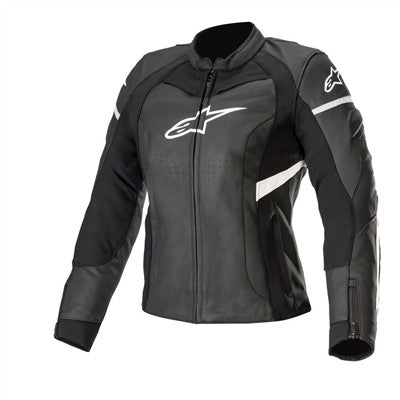 Alpinestars 2019 Womens Stella Kira Leather Jacket - Black/White