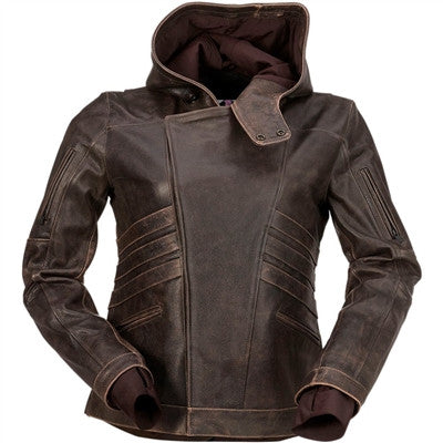 Z1R 2020 Womens Indiana Brown Leather Jacket - Brown