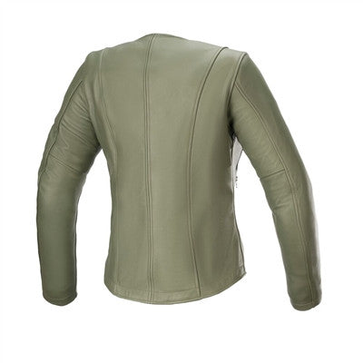 Alpinestars Womens Alice Leather Jacket - Military Green