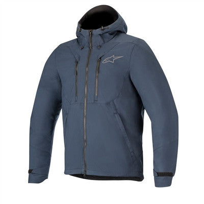 Alpinestars 2019 Domino Tech Shell Zip-Up Riding Hoodie - Blue Navy