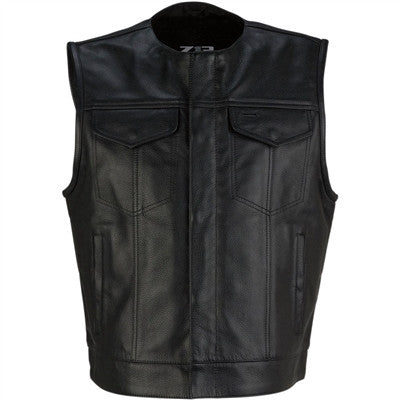 Z1R 2020 Ganja Leather Vest - Black