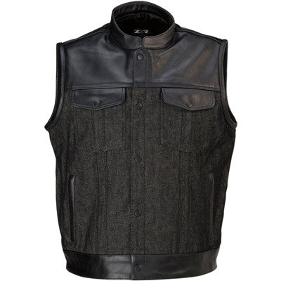 Z1R Linchpin Denim Vest - Black