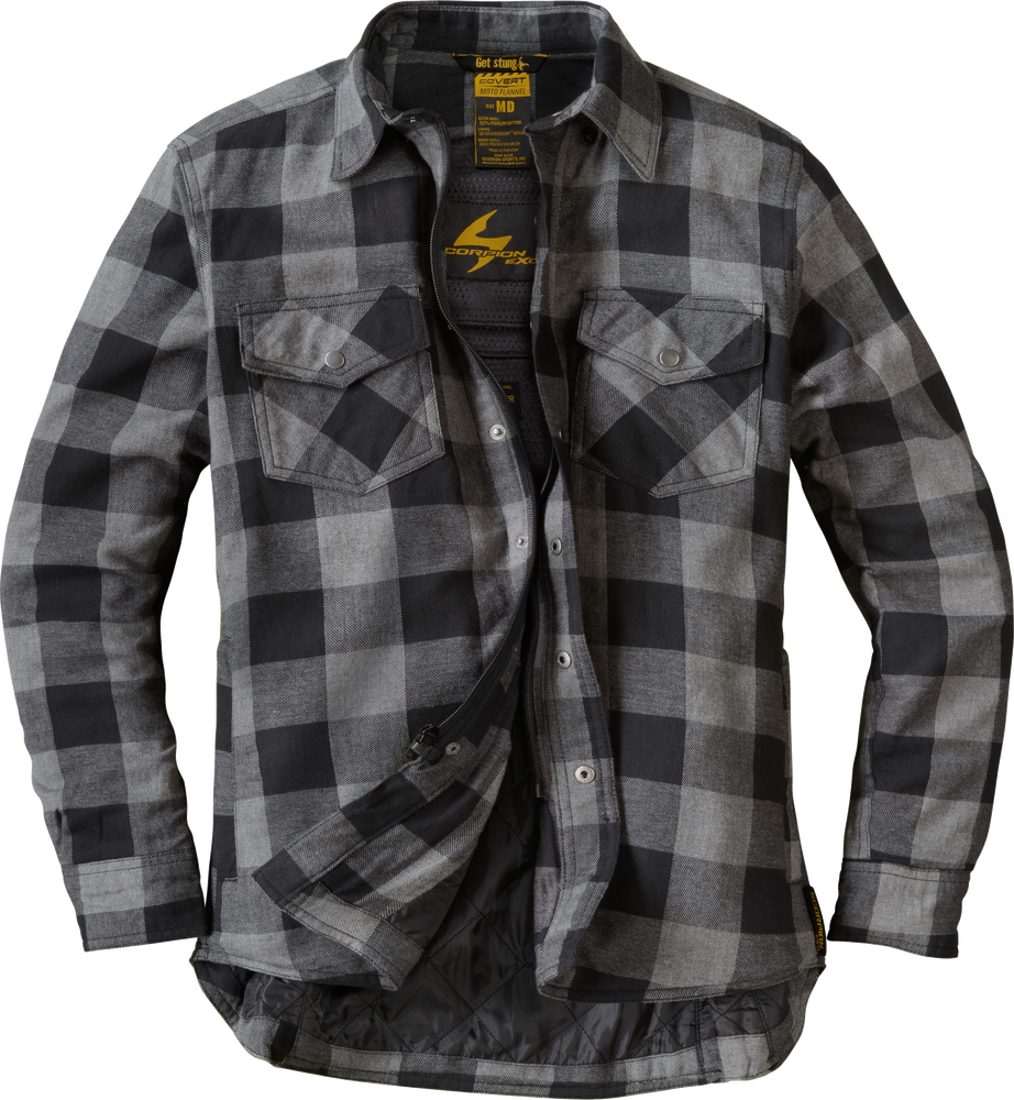 Scorpion Womens Covert Womens Flannel - Black/Grey