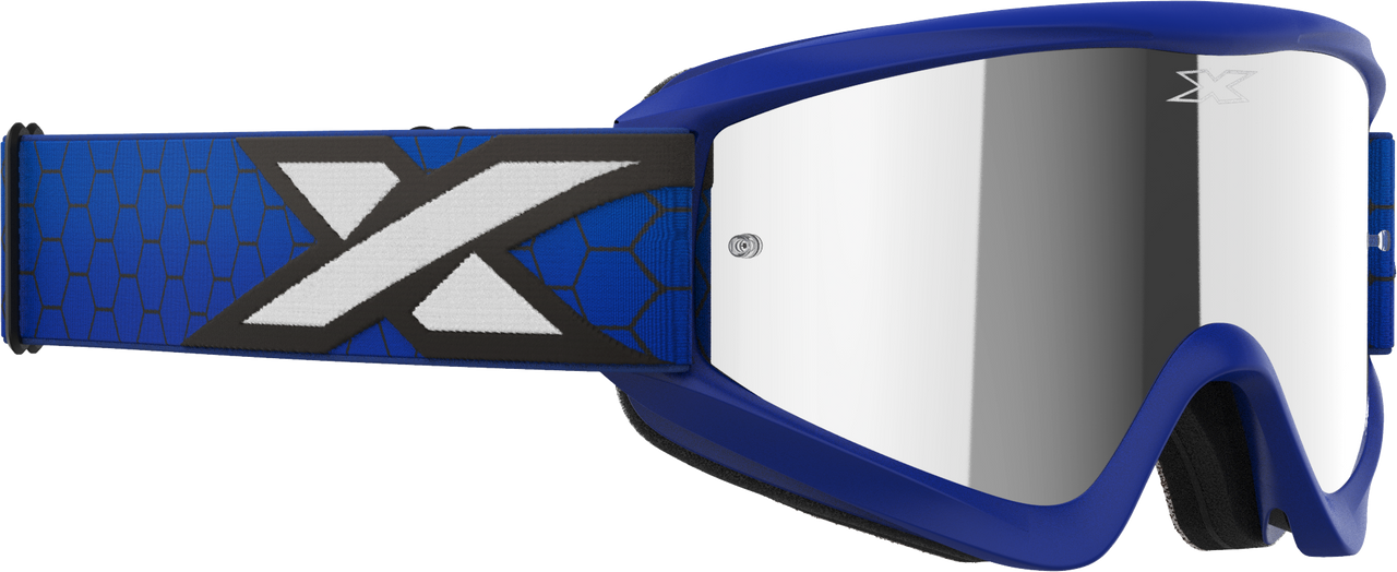 EKS BRAND - 067-60535 - FLAT OUT MIRROR GOGGLE ROYAL BLUE SILVER MIRROR