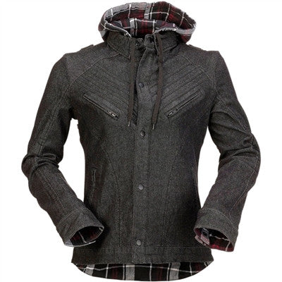 Z1R 2020 Womens Timberella Denim Moto Shirt - Black/White