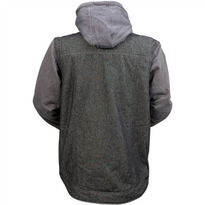 Z1R Denim Riding Hoodie - Black/Grey
