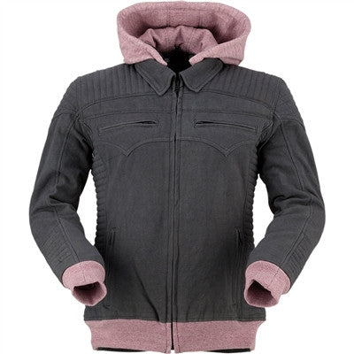 Z1R Womens Impress Canvas Jacket - Grey/Pink