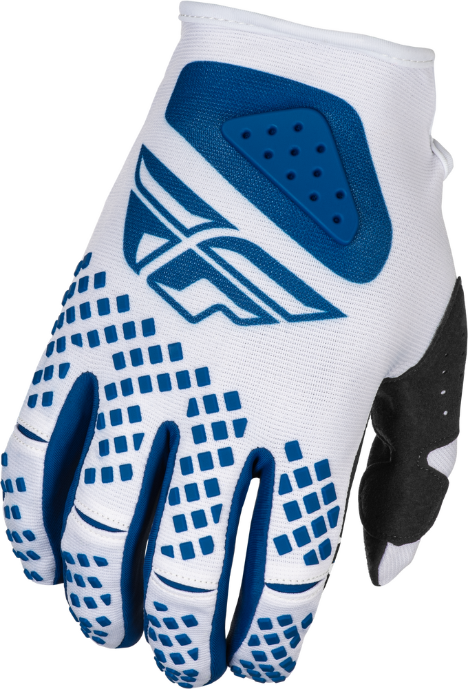 FLY Racing 2025 Youth Kinetic Center Gloves White/Navy