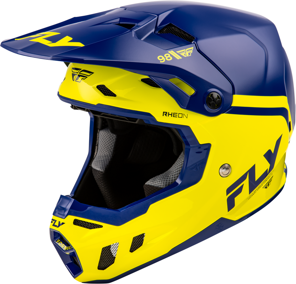 FLY Racing 2025 Formula CC Objective Helmet Navy/Yellow