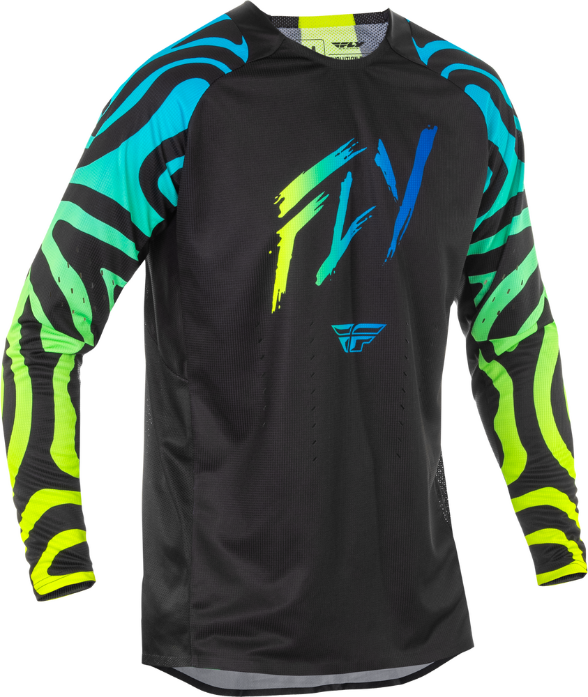 FLY Racing 2025 Evolution DST Zen Jersey Black/Blue/Yellow