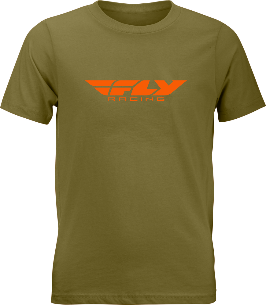 FLY Racing Youth FLY Corporate Tee Olive/Orange