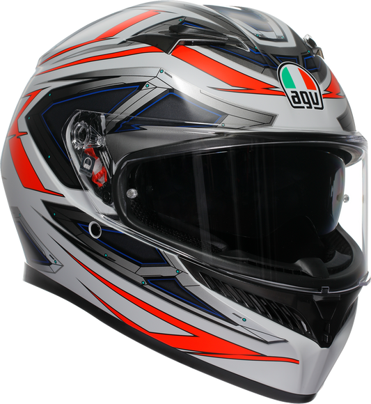 AGV K3 Full Face Helmet Space Matte White/Red Fluo
