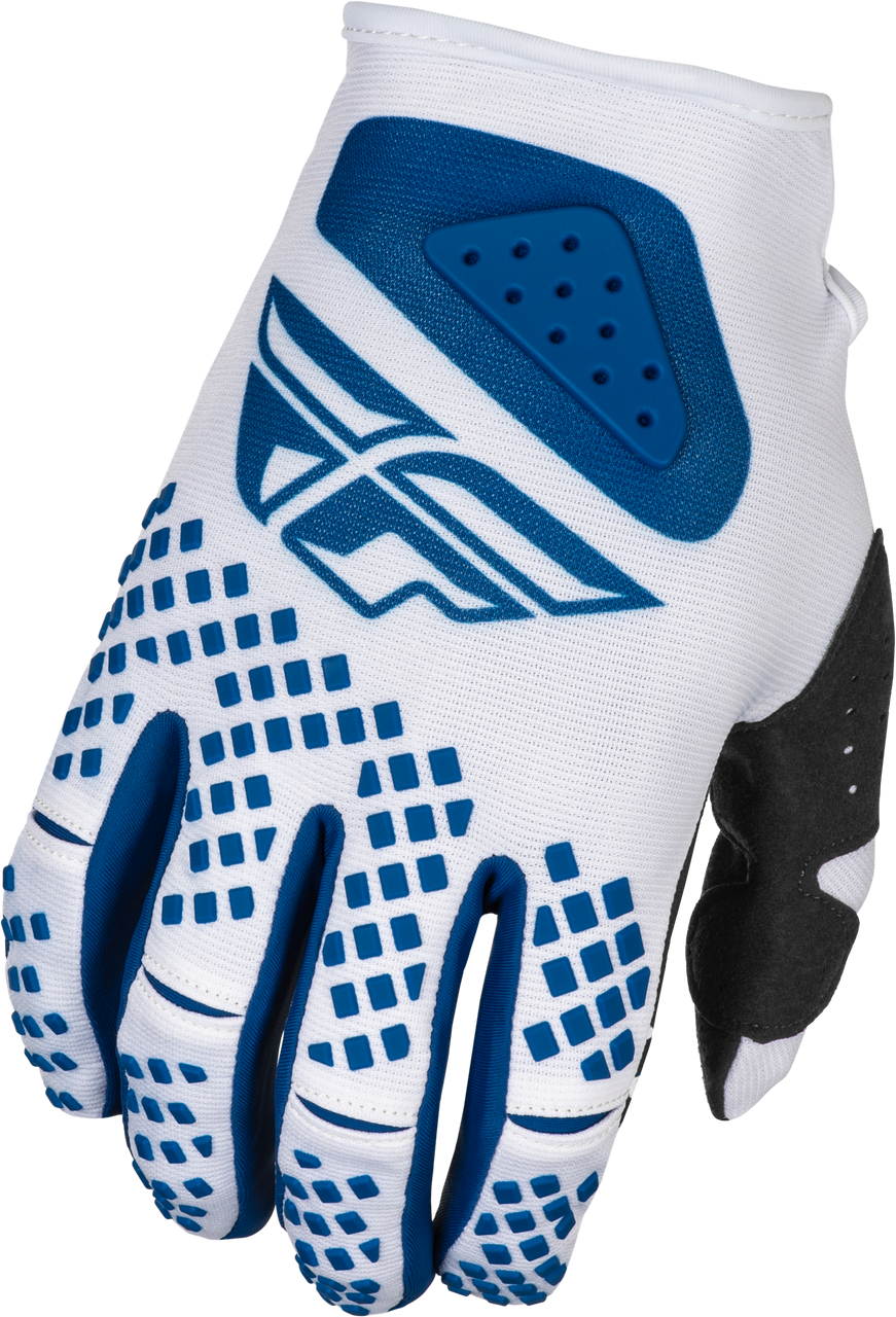 FLY Racing 2025 Youth Kinetic Center Gloves White/Navy